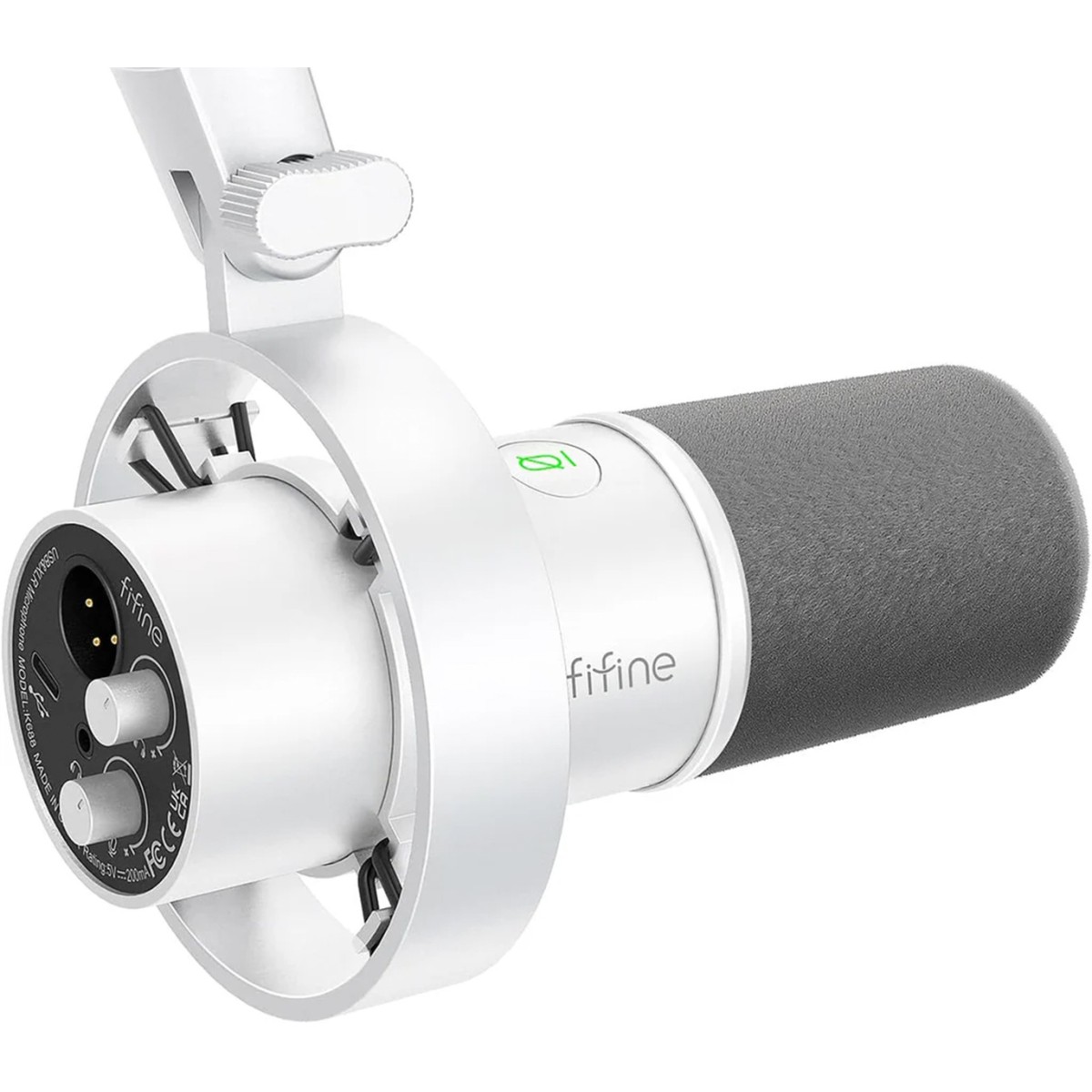Δυναμικό μικρόφωνο Fifine K688W (λευκό)