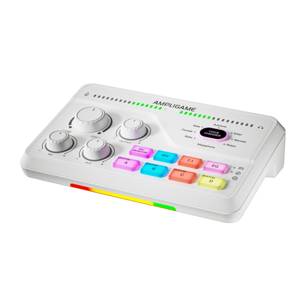 Fifine SC8W RGB gaming mixer (λευκό)
