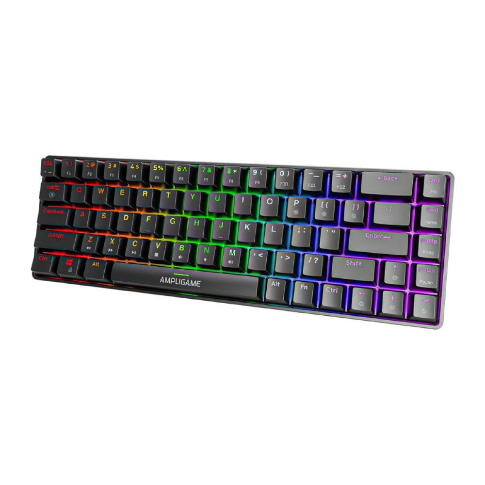 Μηχανικό πληκτρολόγιο Fifine GK1 ,65% RGB (μαύρο)