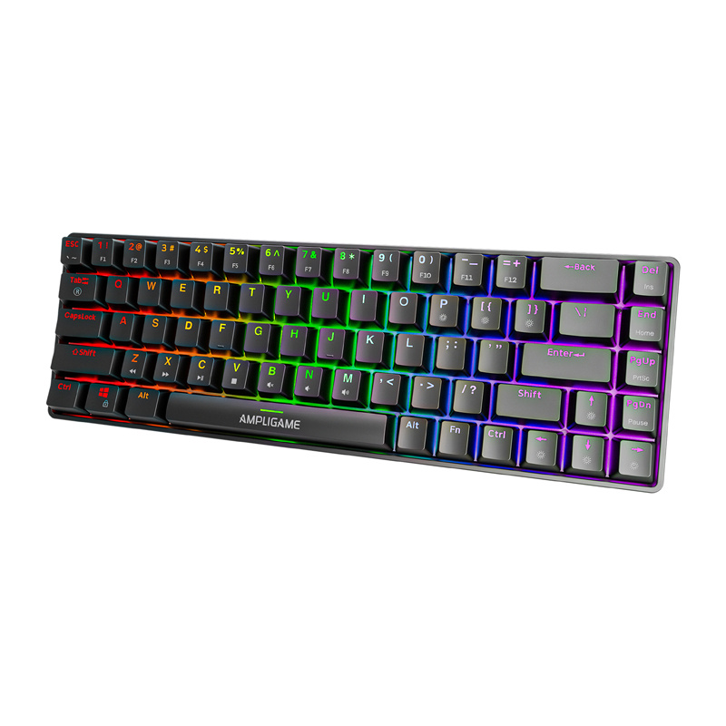 Μηχανικό πληκτρολόγιο Fifine GK1 ,65% RGB (μαύρο)