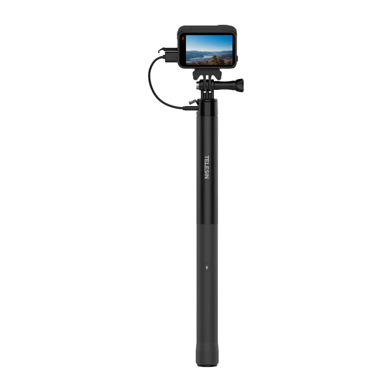 Selfie-stick με Powerbank Telesin για αθλητικές φωτογραφικές μηχανές / smartphones S1-CSS-05