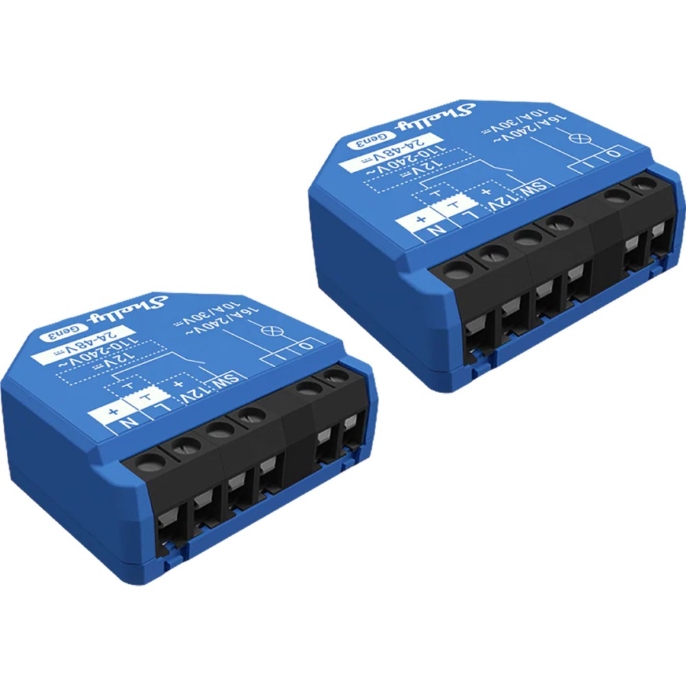 Shelly 1 Gen3 WiFi/Bluetooth σετ από 2 χειριστήρια