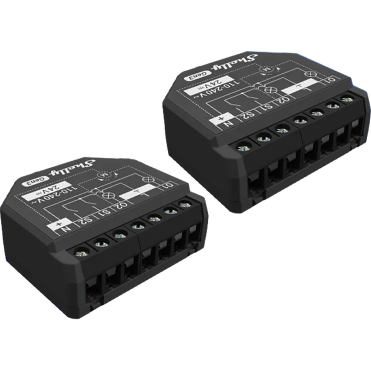 Σετ 2 ελεγκτών Shelly 2PM Gen3 WiFi/Bluetooth