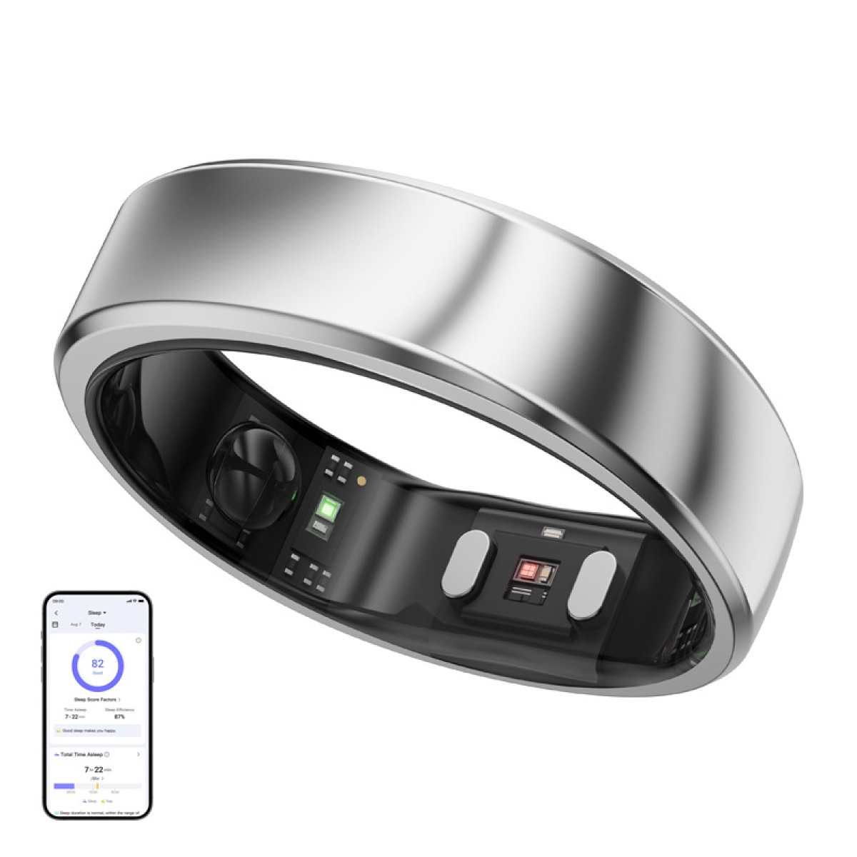 Smartring Gen 2 Air RingConn RCA-02, 8 (ασημί galaxy)