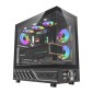 Θήκη υπολογιστή DarkFlash DS950V με οθόνη (μαύρη) + 6 ανεμιστήρες