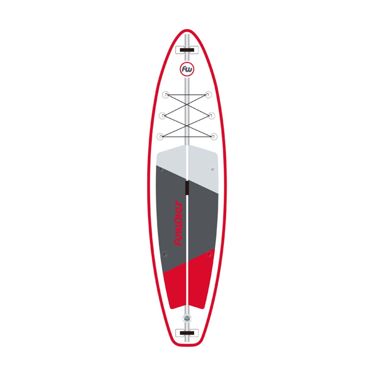 FunWater SUP paddleboard SUPFW69C 3,35m (κόκκινο-άσπρη)