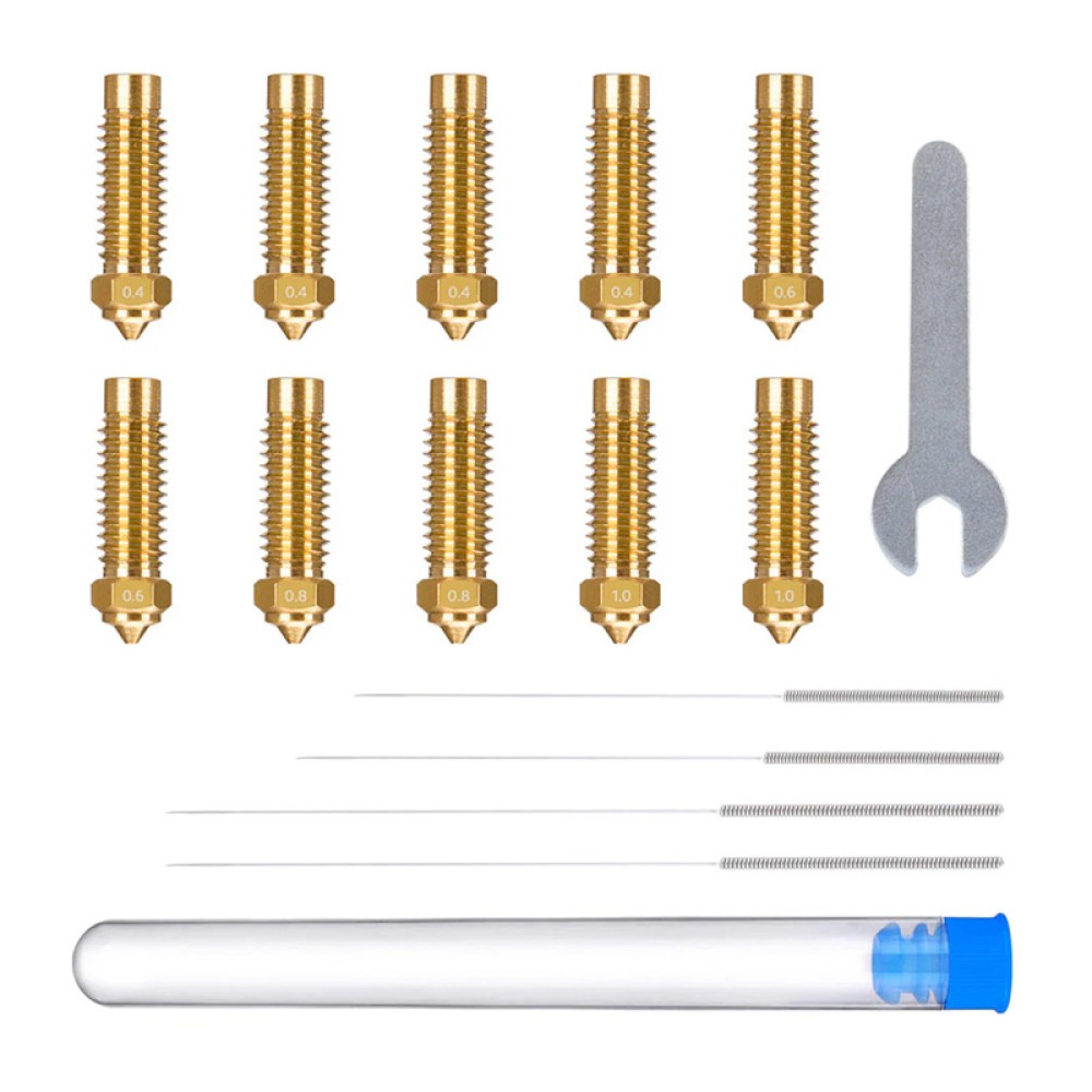 Σετ ακροφυσίων από ορείχαλκο για ELEGOO Neptune 4 Plus / 4 Max (0,4 mm x4, 0,6 mm x2, 0,8 mm x2, 1,0 mm x2)