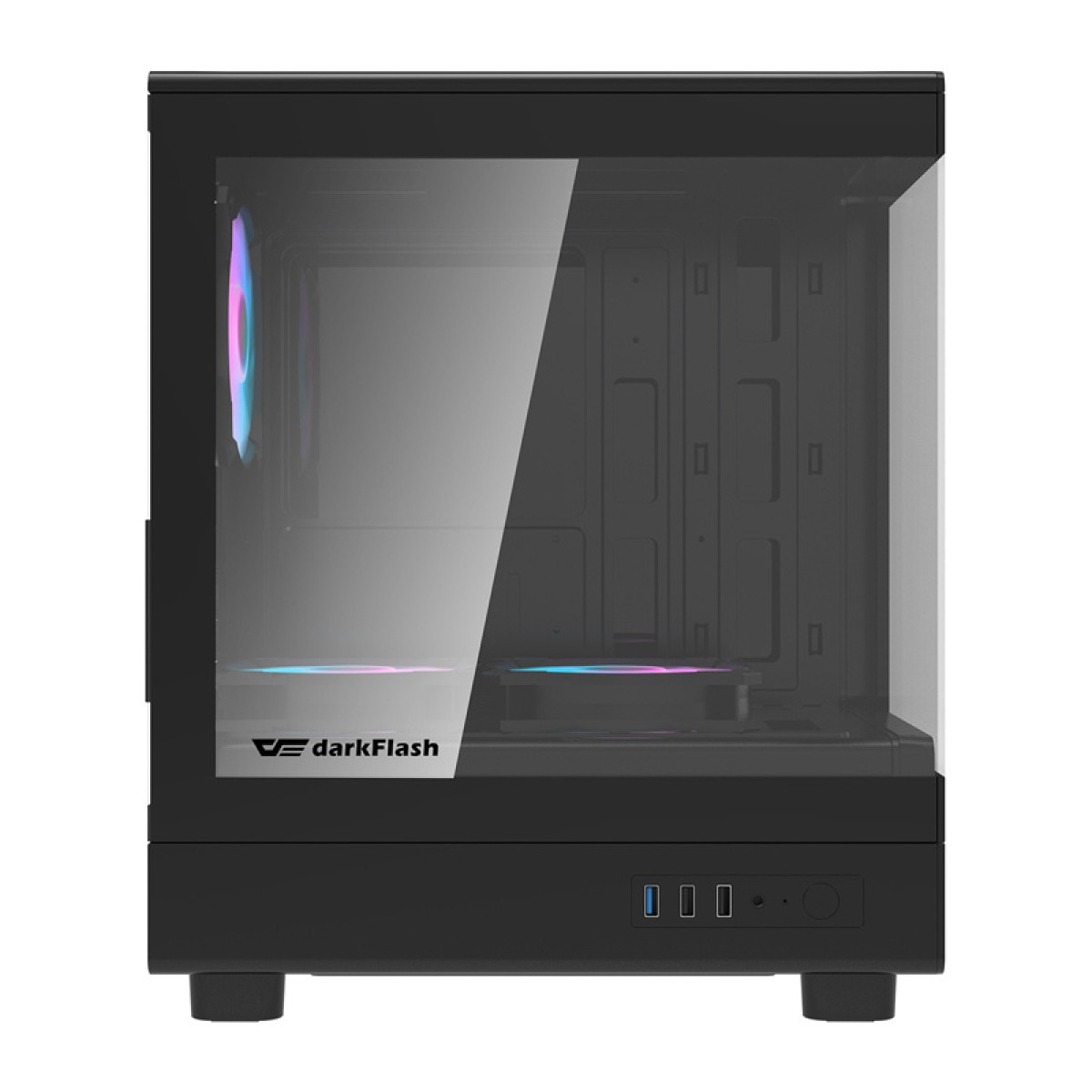 Θήκη υπολογιστή Darkflash DB330M + 3 ανεμιστήρες (Μαύρο)