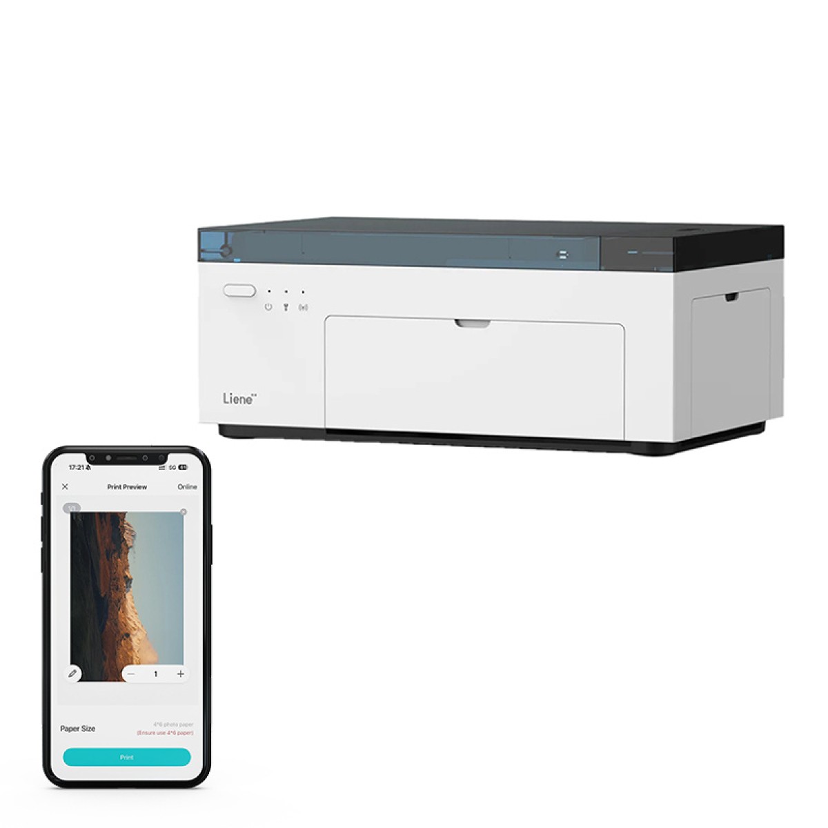 Φορητός εκτυπωτής φωτογραφιών Liene Amber M100 4x6"