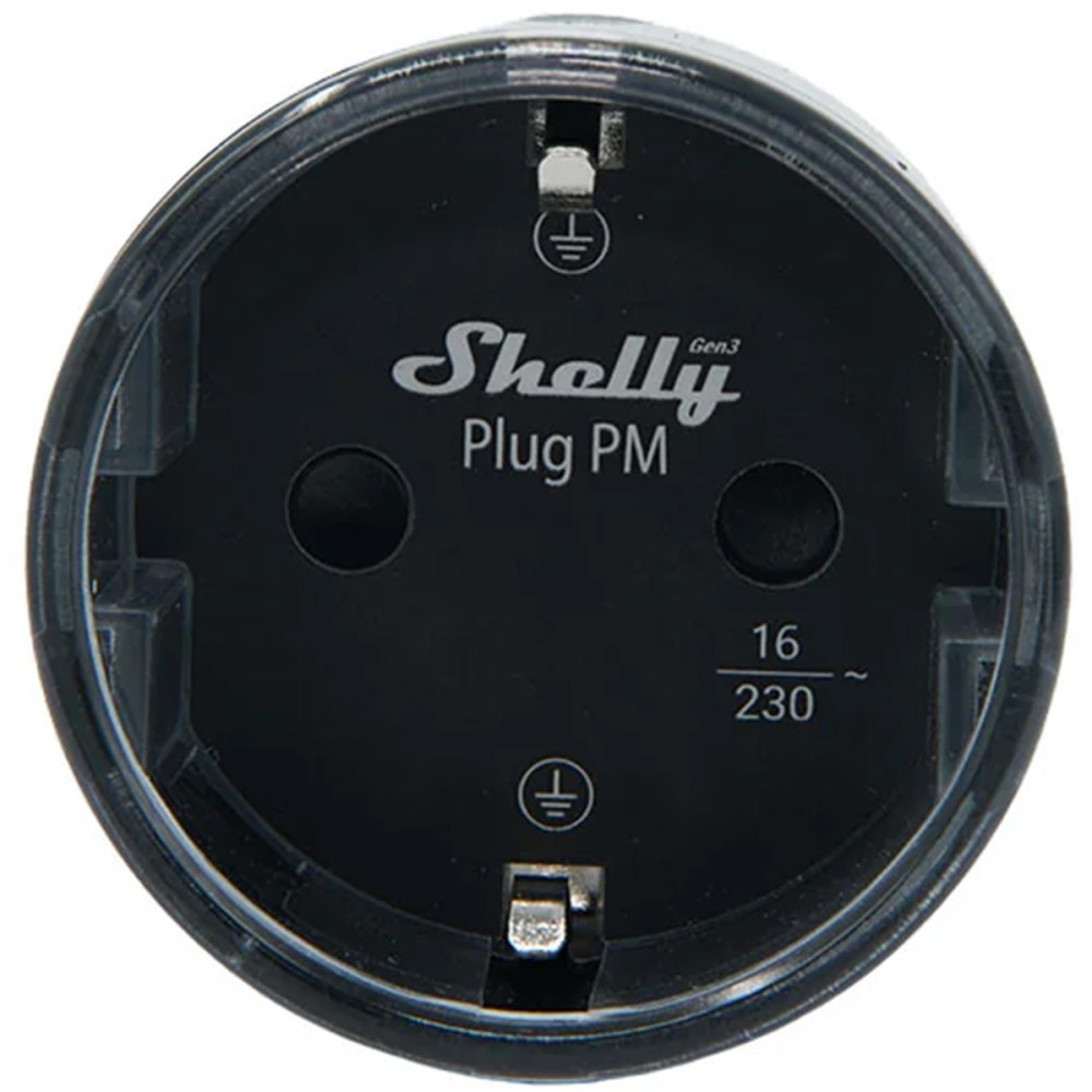 Shelly Plug PM Gen3 Matter 13A έξυπνη πρίζα, μαύρη