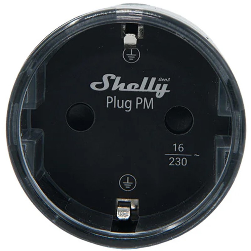 Shelly Plug PM Gen3 Matter 13A έξυπνη πρίζα, μαύρη