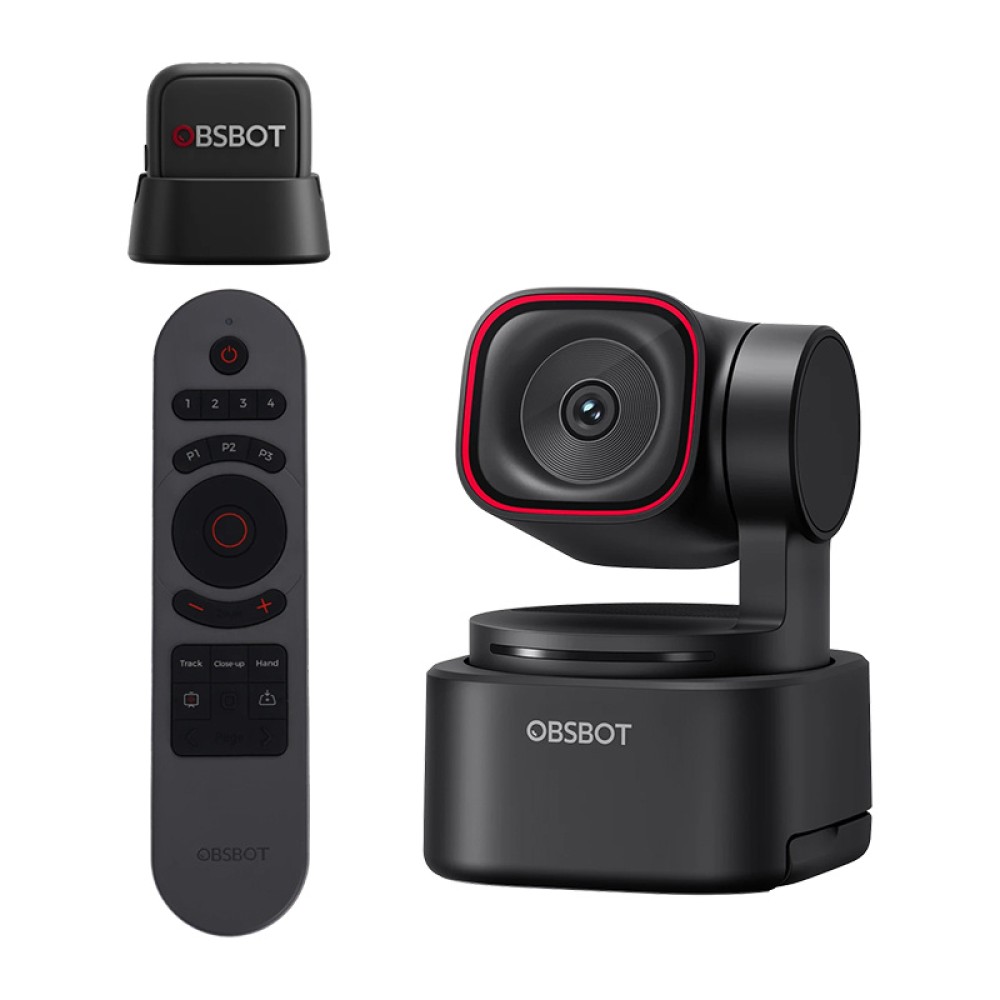 Κάμερα web OBSBOT Tiny 3 Lite με τηλεχειριστήριο και μικρόφωνο