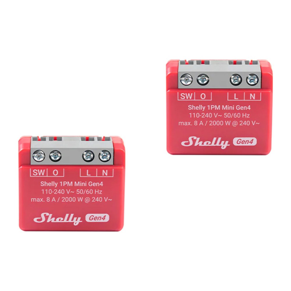 Σετ 2 ελεγκτών Shelly 1PM Mini Gen4 Zigbee/Matter