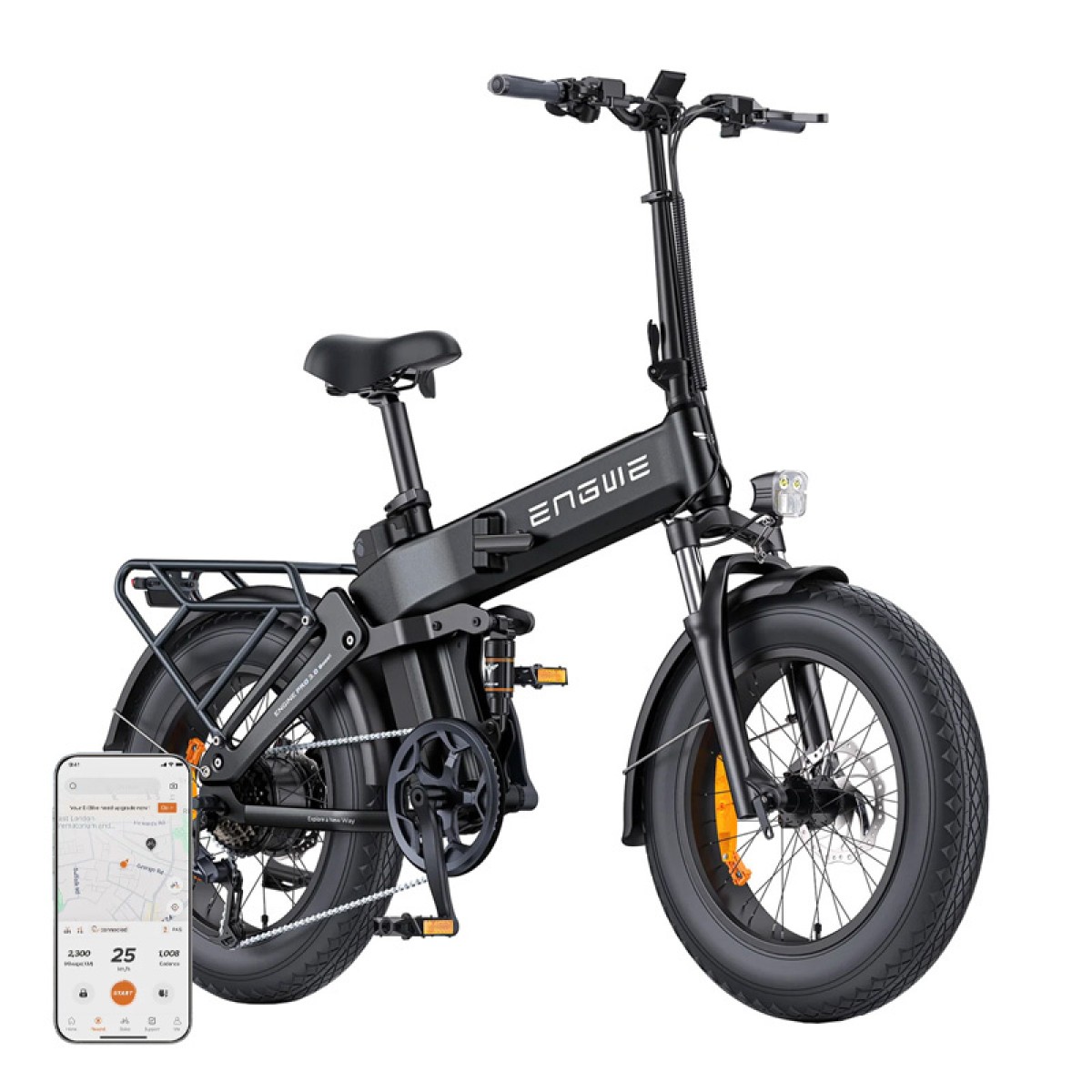 Ηλεκτρικό ποδήλατο ENGWE PRO 3.0 BOOST 250W 20" (Μαύρο)
