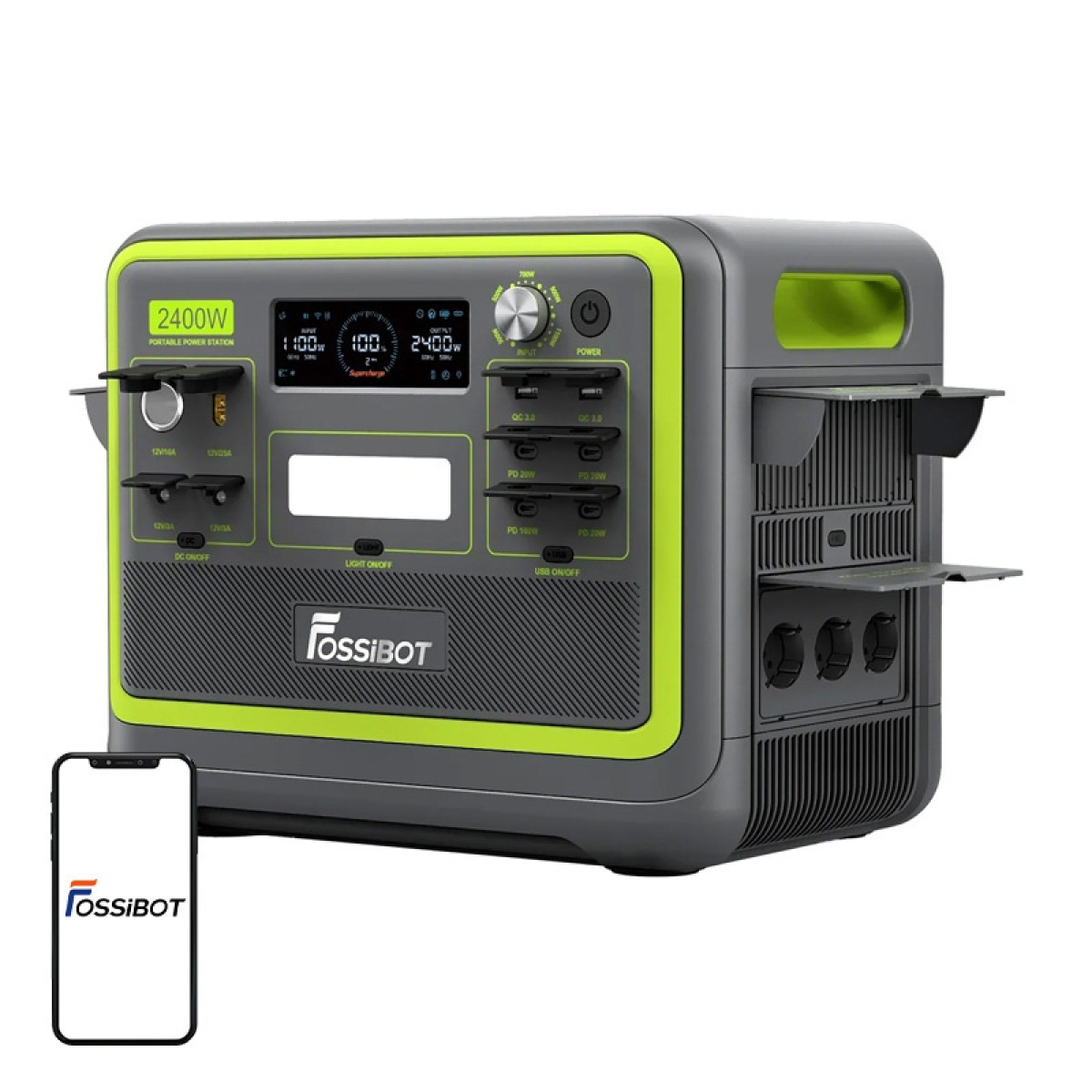Σταθμός φόρτισης FOSSIBOT F2400 2400 W (Πράσινος)