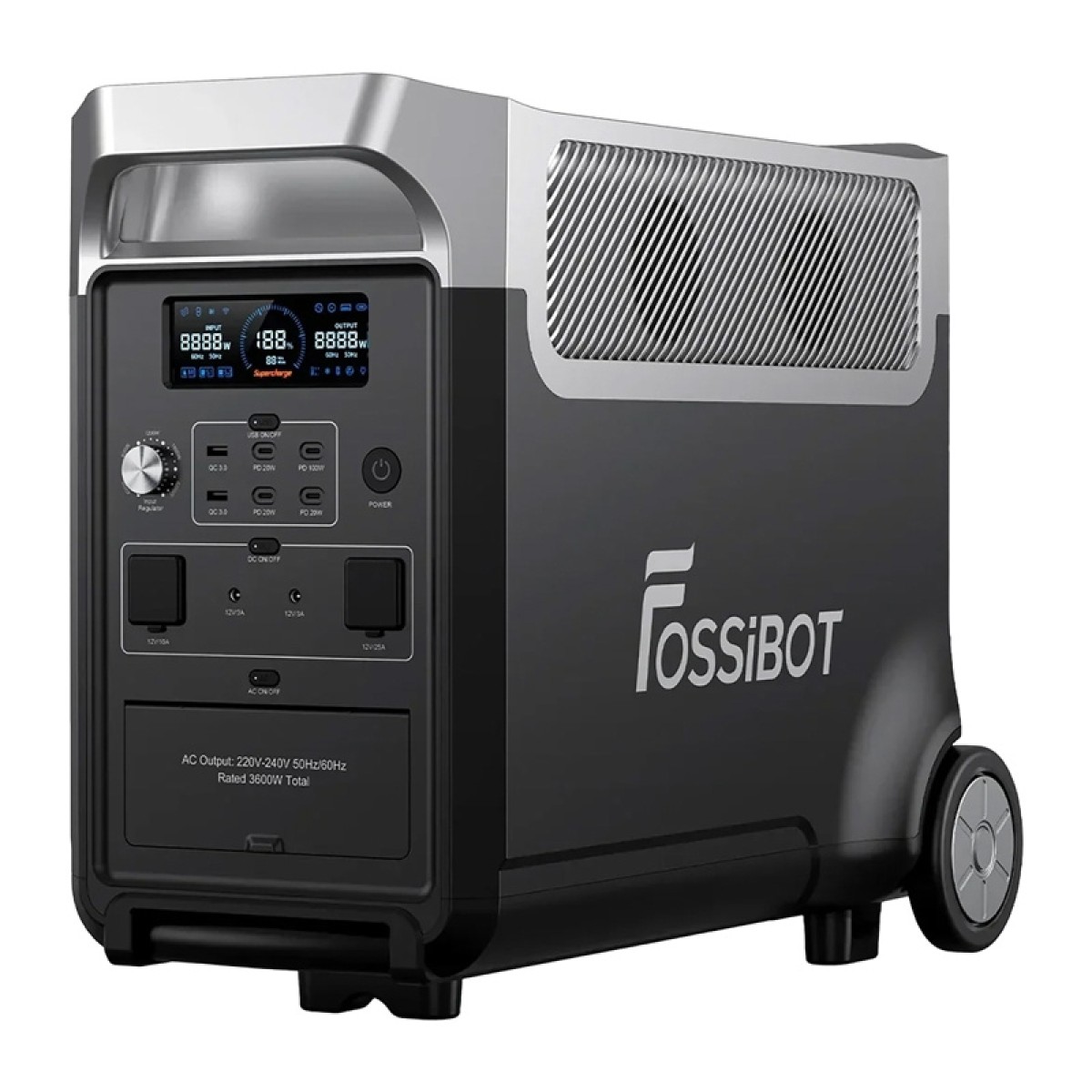 Σταθμός φόρτισης FOSSIBOT F3600 Pro 3600W (Μαύρος)