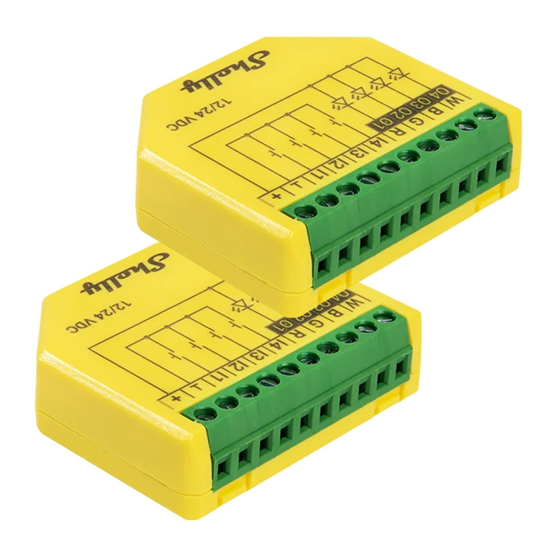 SHELLY Plus RGBW PM Ελεγκτής λωρίδας LED με Wi-Fi/Bluetooth (σετ 2 τεμαχίων)