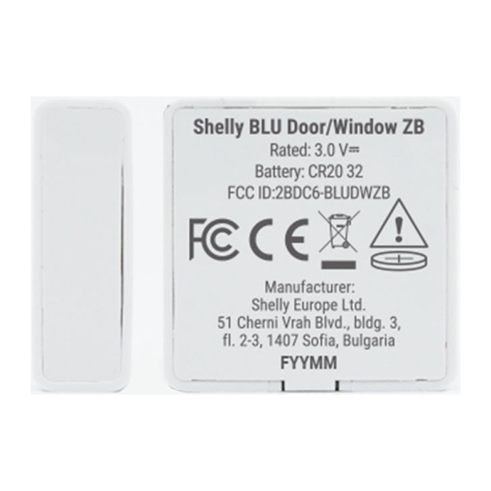Shelly BLU Αισθητήρας πόρτας/παραθύρου ZB με Zigbee και Bluetooth