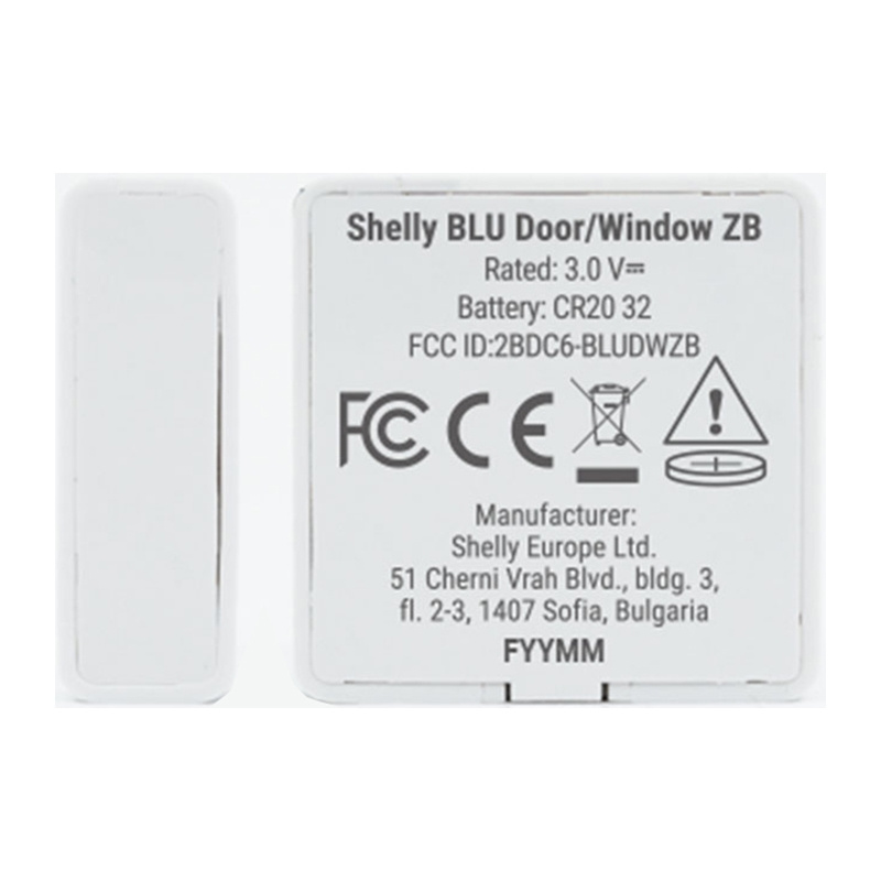 Shelly BLU Αισθητήρας πόρτας/παραθύρου ZB με Zigbee και Bluetooth