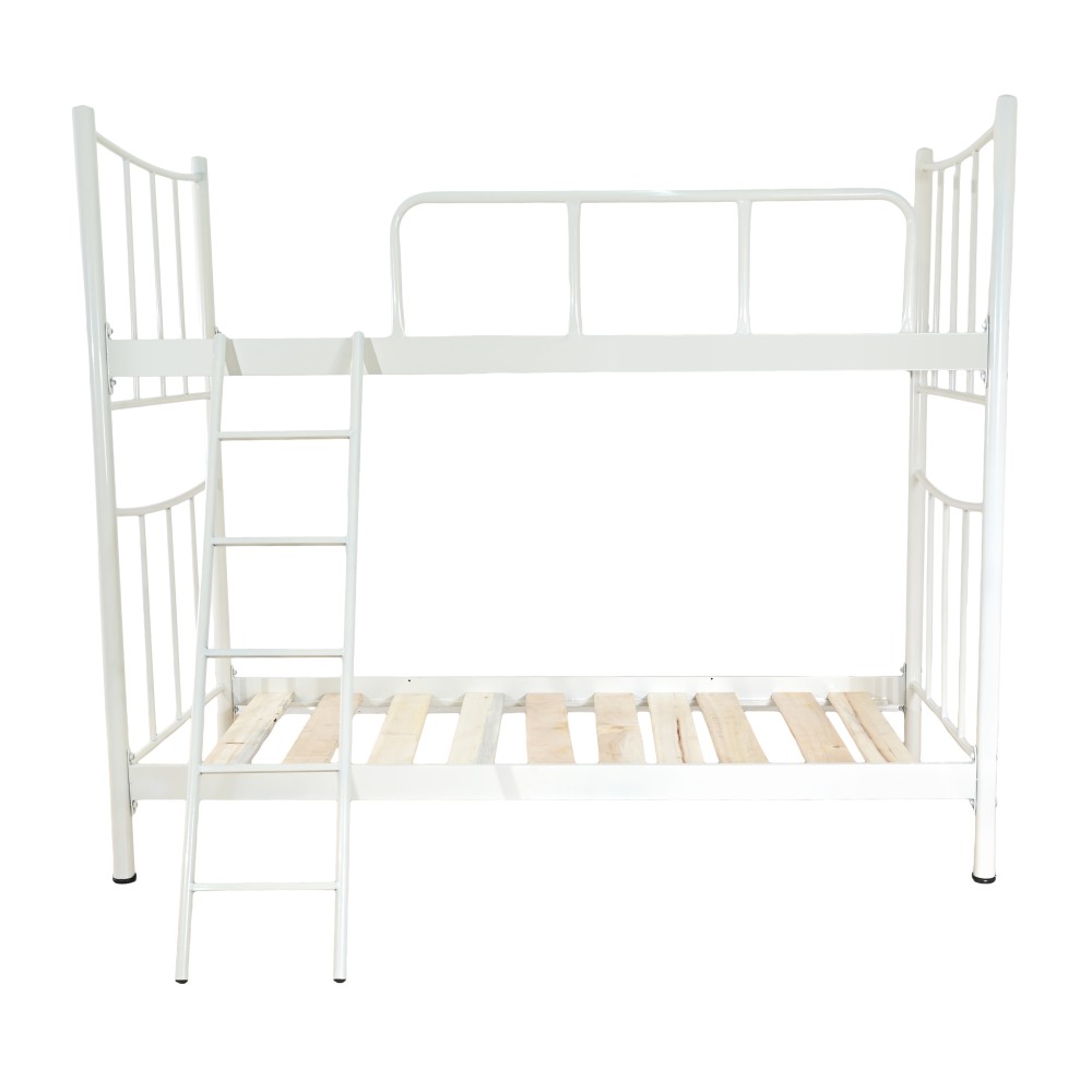 Κρεβάτι-κουκέτα "JUNGLE" μεταλλική σε χρώμα λευκό 90x190x172