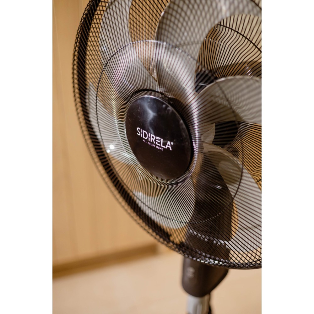 Ανεμιστήρας δαπέδου TURBO με ορθοστάτη τηλεχειριζόμενος σε μαύρο χρώμα 46” 80W