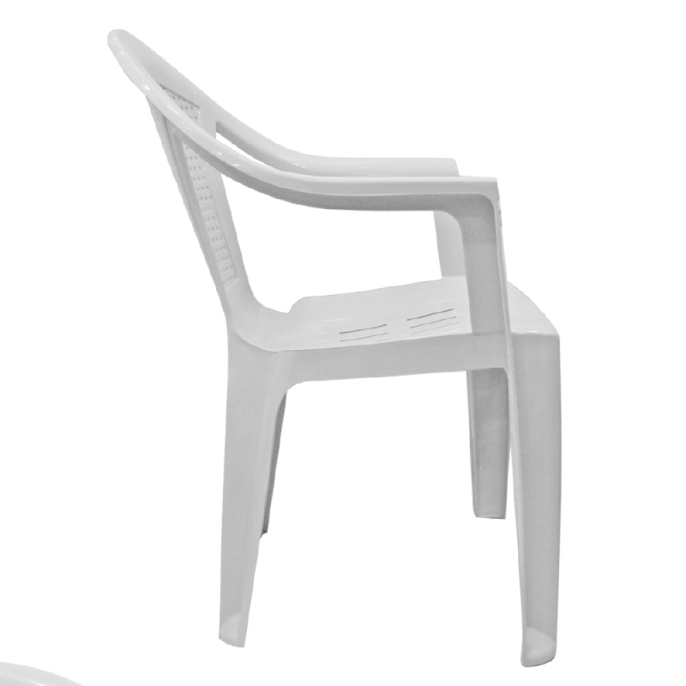 Πολυθρόνα "ERMIS" πλαστική σε χρώμα λευκό 58x58x79