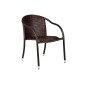 Πολυθρόνα κήπου "MONICA" μεταλλική-wicker σε χρώμα cappuccino 56x68x84