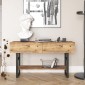 Κονσόλα "VIANA" σε atlantic pine/μαύρο χρώμα 139x43x76