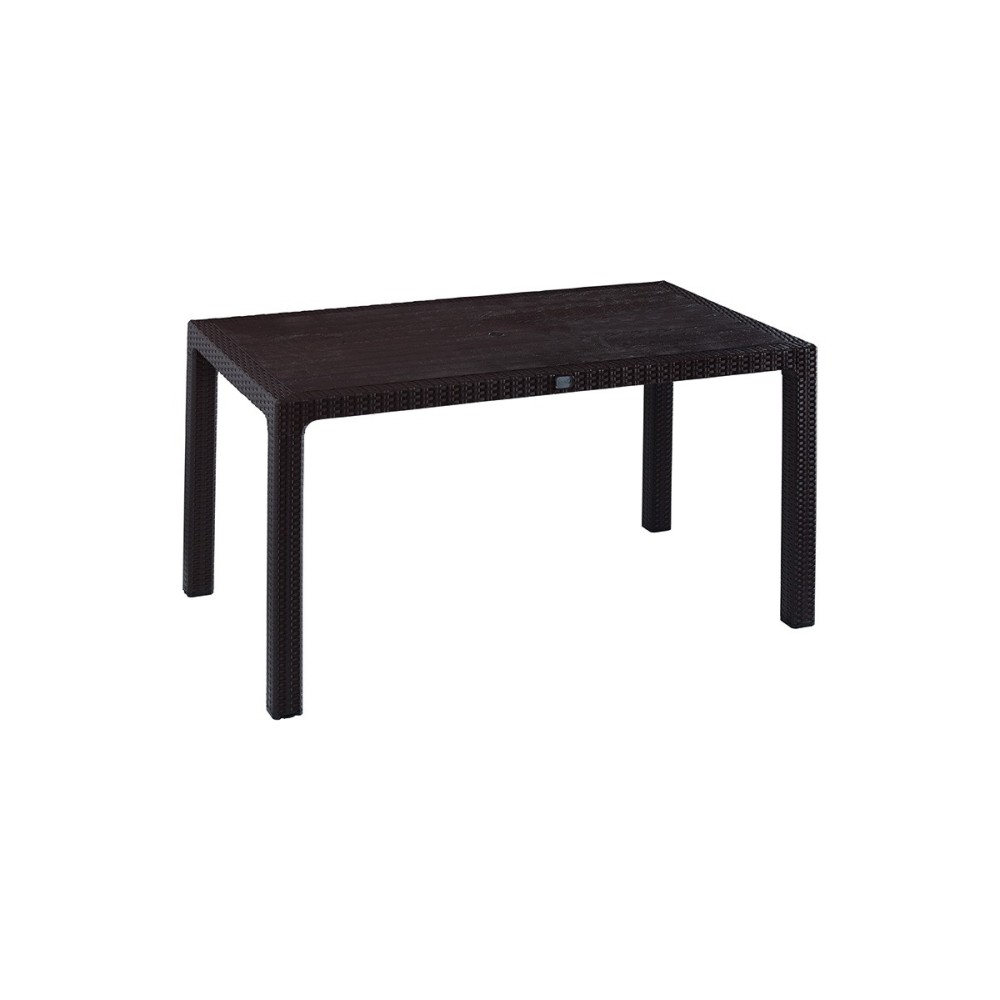 Τραπέζι κήπου "Plore" με UV protection PP σε χρώμα καφέ 150x90x75