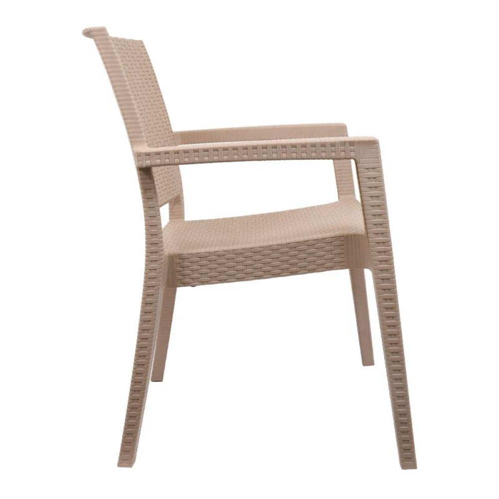 Πολυθρόνα βαρέους τύπου ZEUS απο PP σε χρώμα cappucino 58x57x89