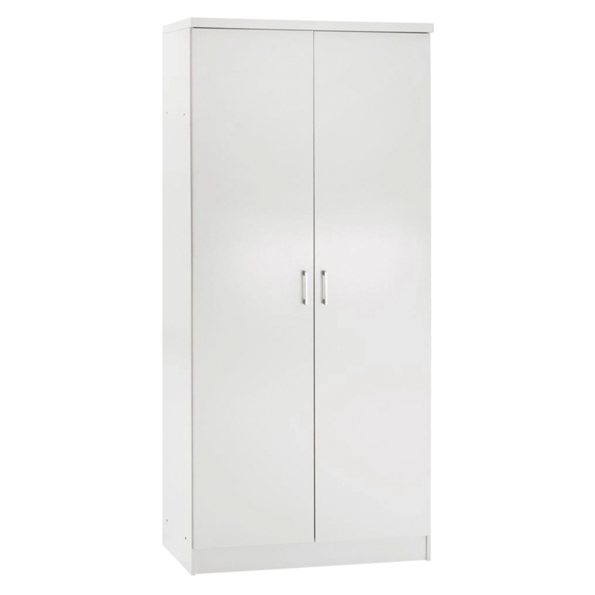 Ντουλάπα ρούχων δίφυλλη REAL χρώμα λευκό 80x42.5x180.5
