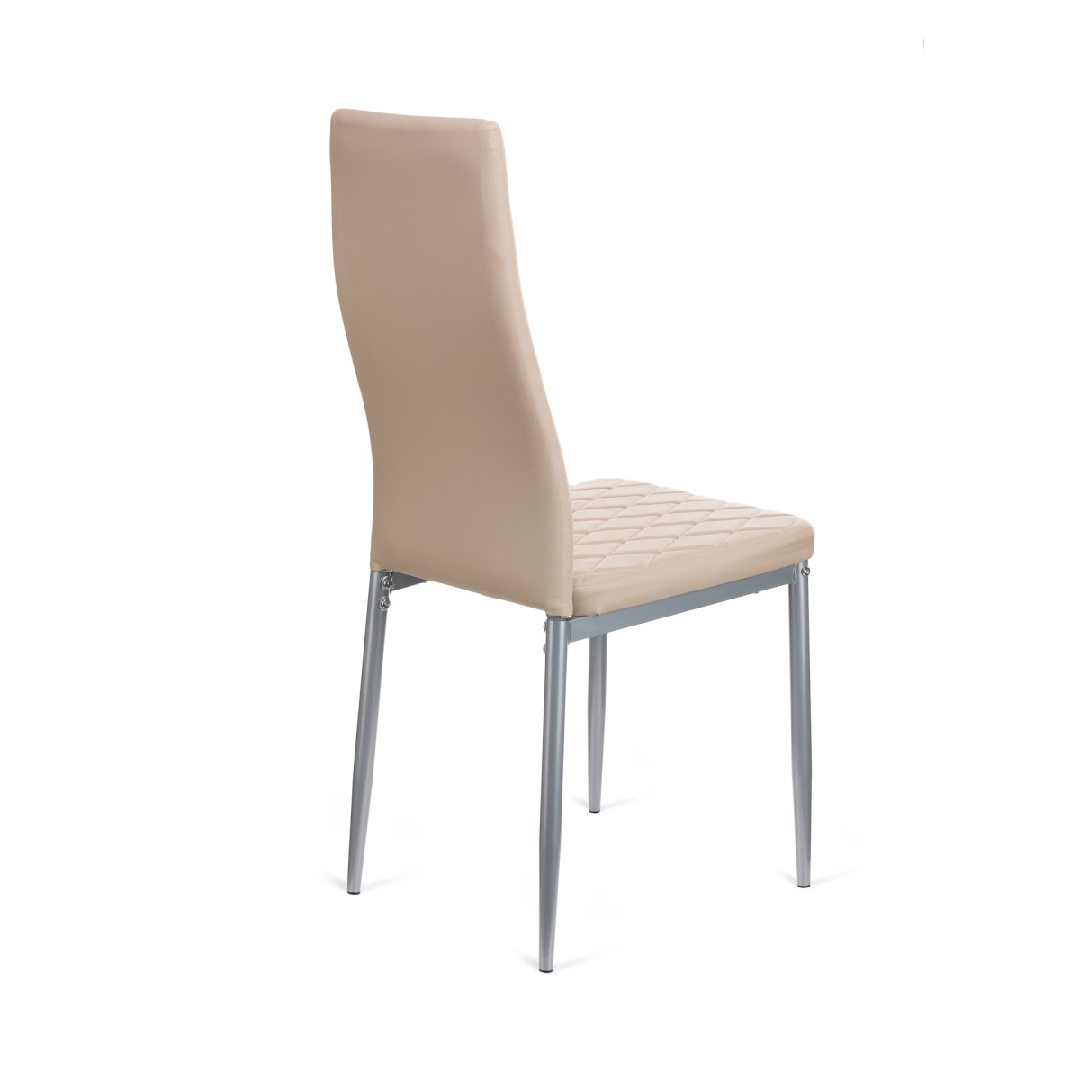 Καρέκλα Viva μέταλλο-PU cappucino-γκρι πόδι 42x48x98