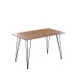 Τραπέζι Lino σε χρώμα sonoma-μαύρο μέταλλο 140x80x75