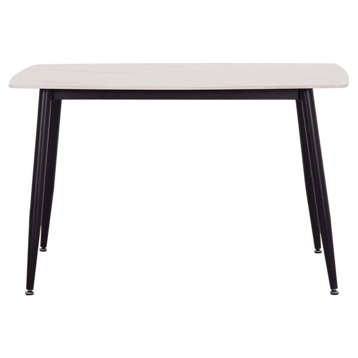 Τραπέζι Rav λευκό μαρμάρου sintered stone-μαύρο μέταλλο 120x70x75
