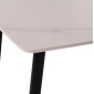 Τραπέζι Rav λευκό μαρμάρου sintered stone-μαύρο μέταλλο 120x70x75