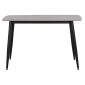 Τραπέζι Rav γκρι μαρμάρου sintered stone-μαύρο μέταλλο 120x70x75