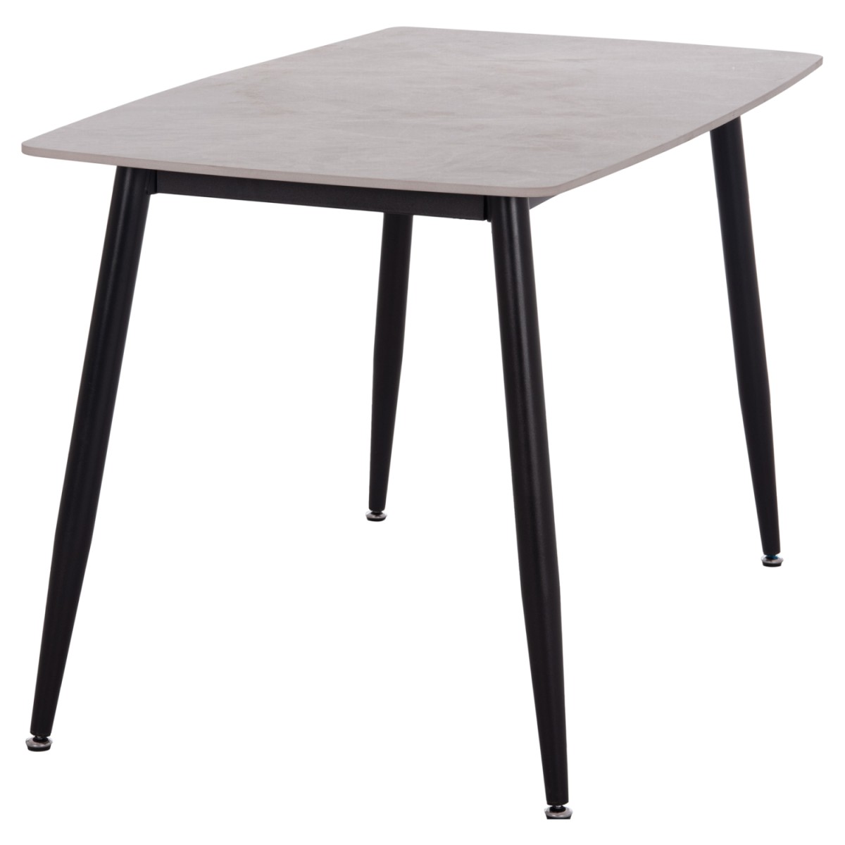 Τραπέζι Rav γκρι μαρμάρου sintered stone-μαύρο μέταλλο 120x70x75