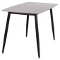 Τραπέζι Rav γκρι μαρμάρου sintered stone-μαύρο μέταλλο 120x70x75