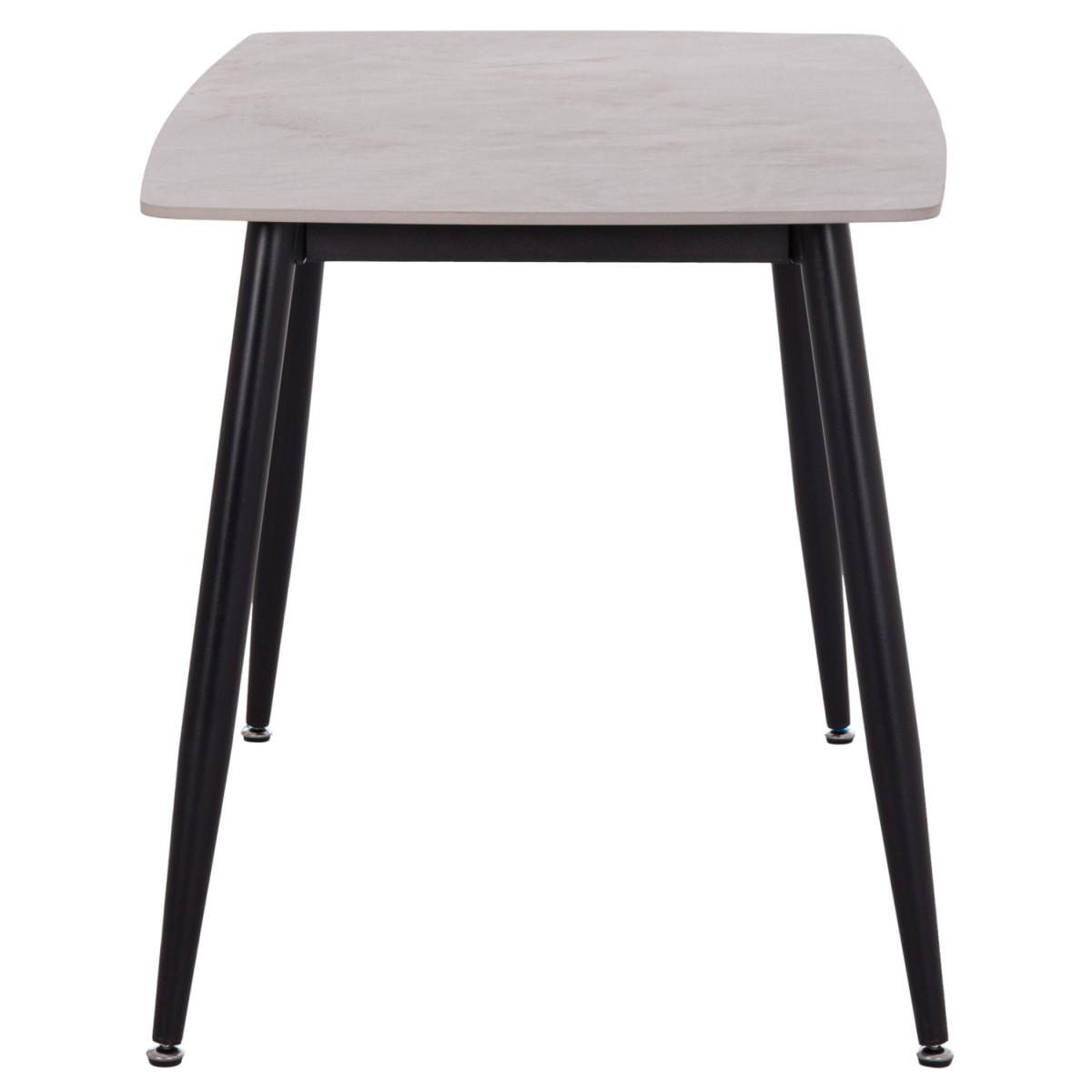 Τραπέζι Rav γκρι μαρμάρου sintered stone-μαύρο μέταλλο 120x70x75