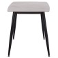 Τραπέζι Rav γκρι μαρμάρου sintered stone-μαύρο μέταλλο 120x70x75