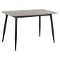 Τραπέζι Rav γκρι μαρμάρου sintered stone-μαύρο μέταλλο 120x70x75