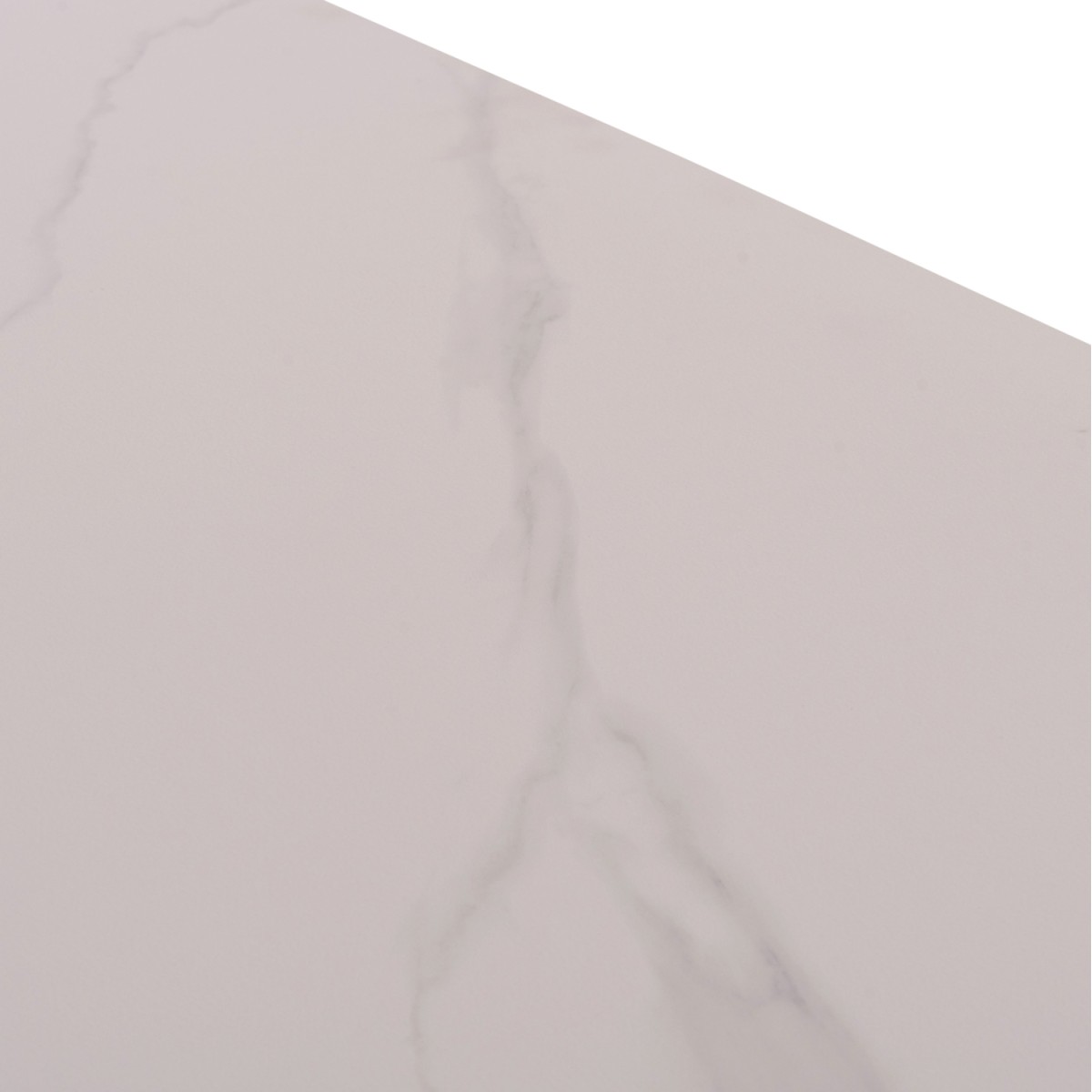 Τραπέζι Rav λευκό μαρμάρου sintered stone-μαύρο μέταλλο 160x90x75