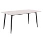 Τραπέζι Rav λευκό μαρμάρου sintered stone-μαύρο μέταλλο 160x90x75