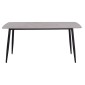 Τραπέζι Rav γκρι μαρμάρου sintered stone-μαύρο μέταλλο 160x90x75