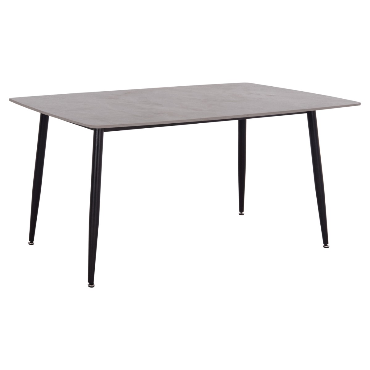 Τραπέζι Rav γκρι μαρμάρου sintered stone-μαύρο μέταλλο 160x90x75