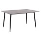 Τραπέζι Rav γκρι μαρμάρου sintered stone-μαύρο μέταλλο 160x90x75