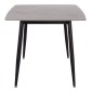 Τραπέζι Rav γκρι μαρμάρου sintered stone-μαύρο μέταλλο 160x90x75