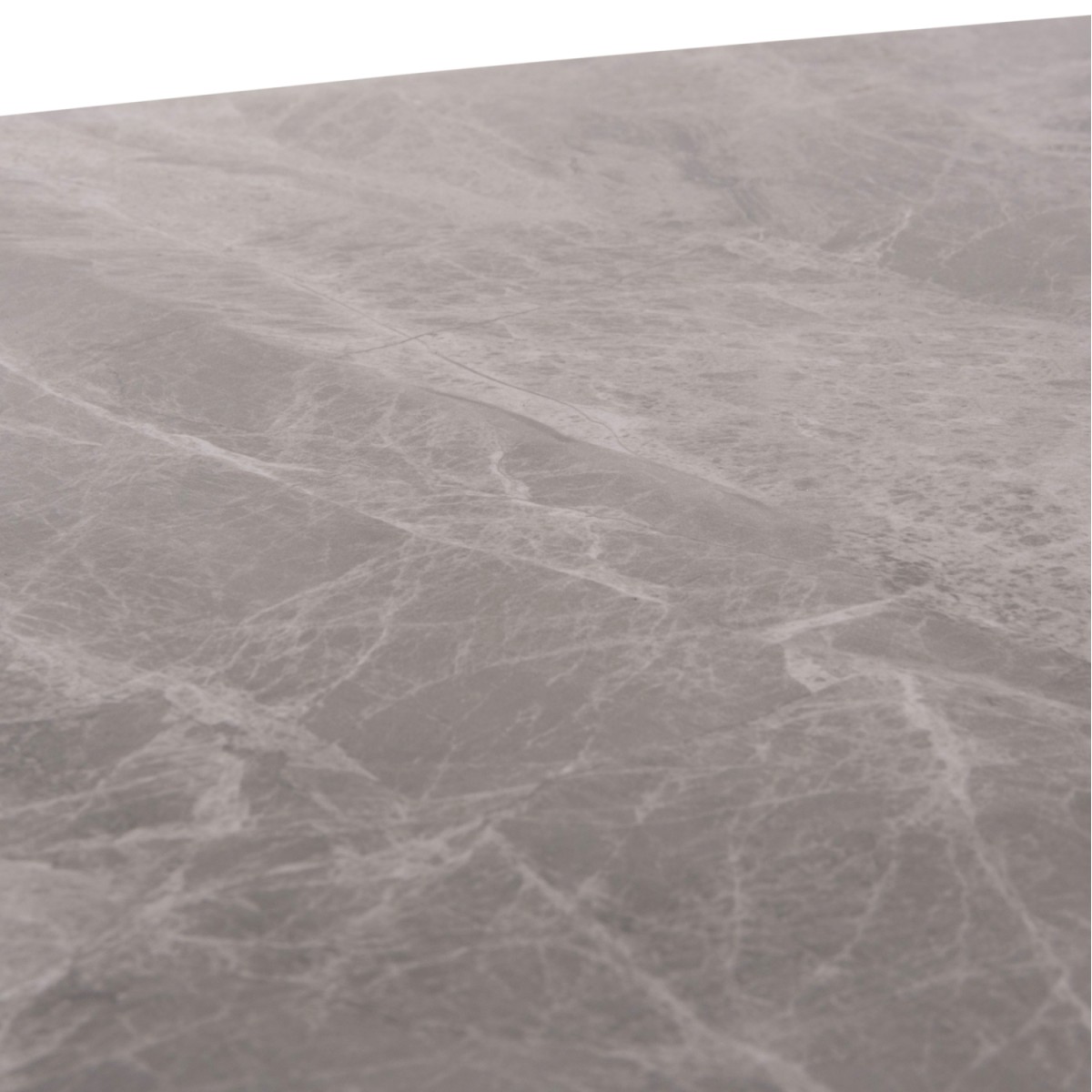 Τραπέζι Rav γκρι μαρμάρου sintered stone-μαύρο μέταλλο 160x90x75