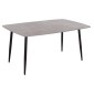 Τραπέζι Rav γκρι μαρμάρου sintered stone-μαύρο μέταλλο 160x90x75