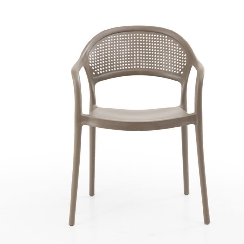 Πολυθρόνα Paros pp σε cappuccino απόχρωση 57x50x80